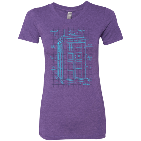 T-Shirts Purple Rush / S Tardis Plan Women's Triblend T-Shirt