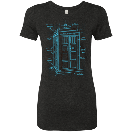 T-Shirts Vintage Black / S Tardis Plan Women's Triblend T-Shirt