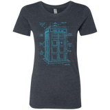 T-Shirts Vintage Navy / S Tardis Plan Women's Triblend T-Shirt
