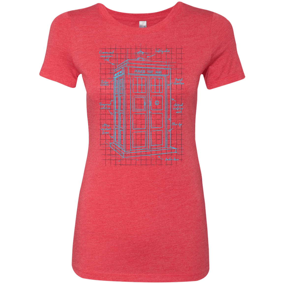 T-Shirts Vintage Red / S Tardis Plan Women's Triblend T-Shirt