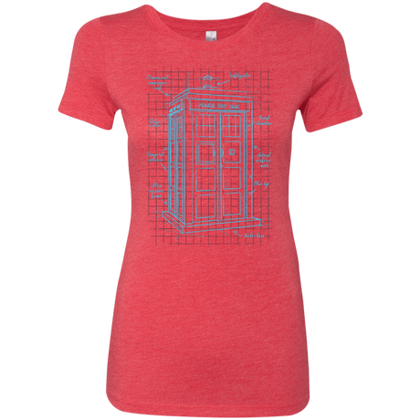 T-Shirts Vintage Red / S Tardis Plan Women's Triblend T-Shirt