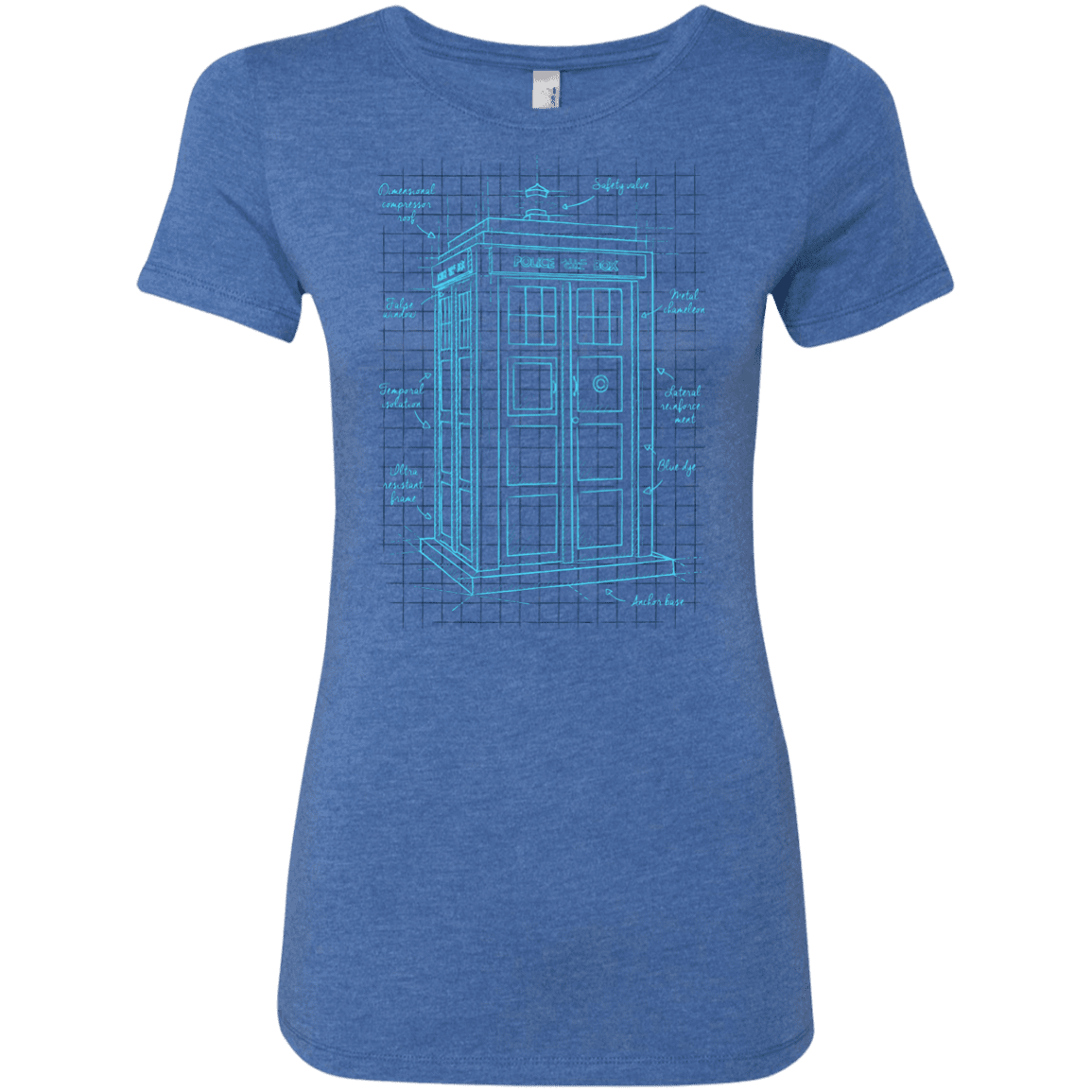 T-Shirts Vintage Royal / S Tardis Plan Women's Triblend T-Shirt