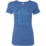 T-Shirts Vintage Royal / S Tardis Plan Women's Triblend T-Shirt