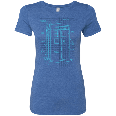T-Shirts Vintage Royal / S Tardis Plan Women's Triblend T-Shirt