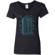 T-Shirts Black / S Tardis Plan Women's V-Neck T-Shirt