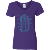 T-Shirts Purple / S Tardis Plan Women's V-Neck T-Shirt