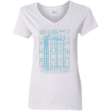 T-Shirts White / S Tardis Plan Women's V-Neck T-Shirt