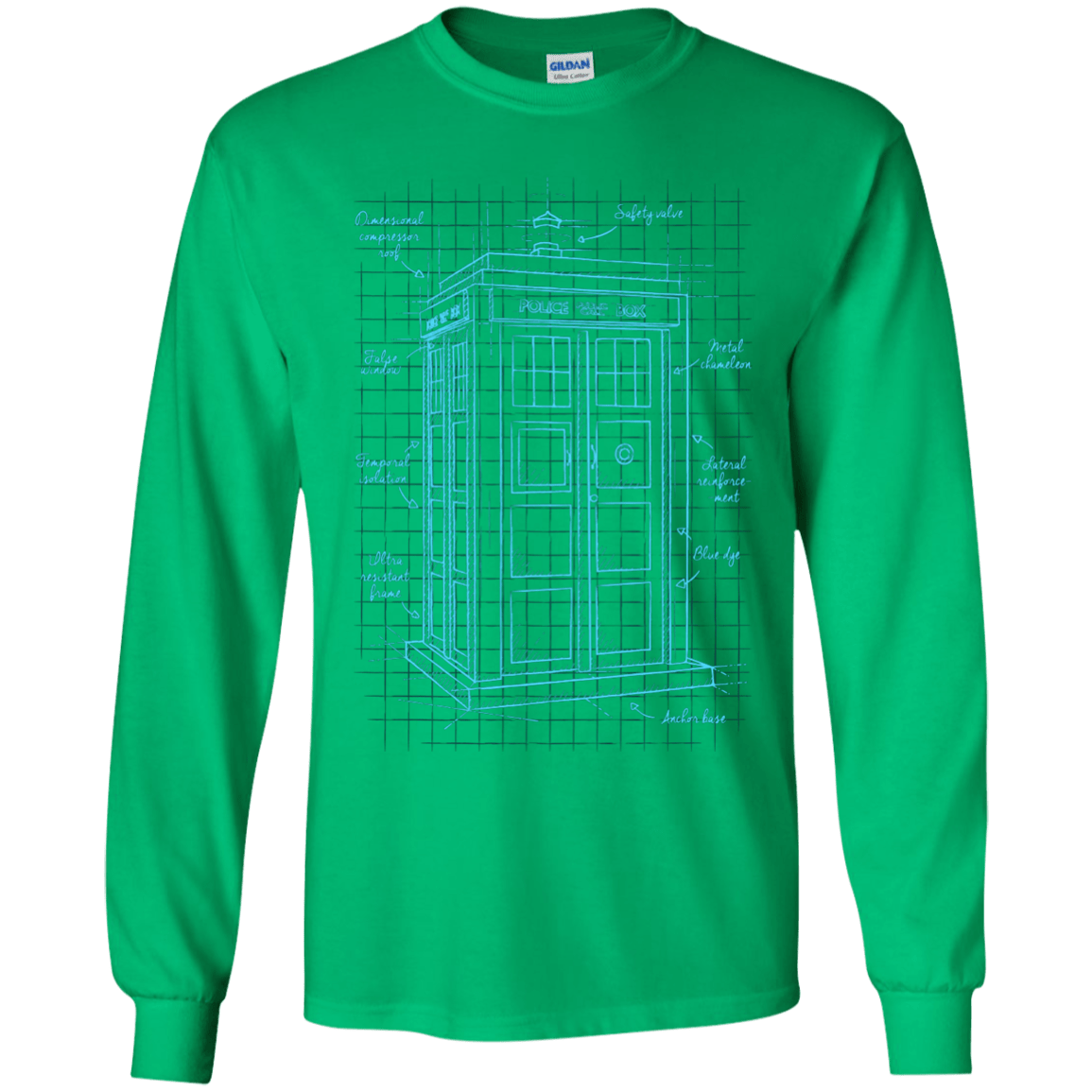 Tardis Plan Youth Long Sleeve T-Shirt