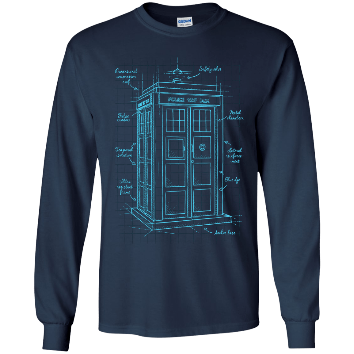 Tardis Plan Youth Long Sleeve T-Shirt