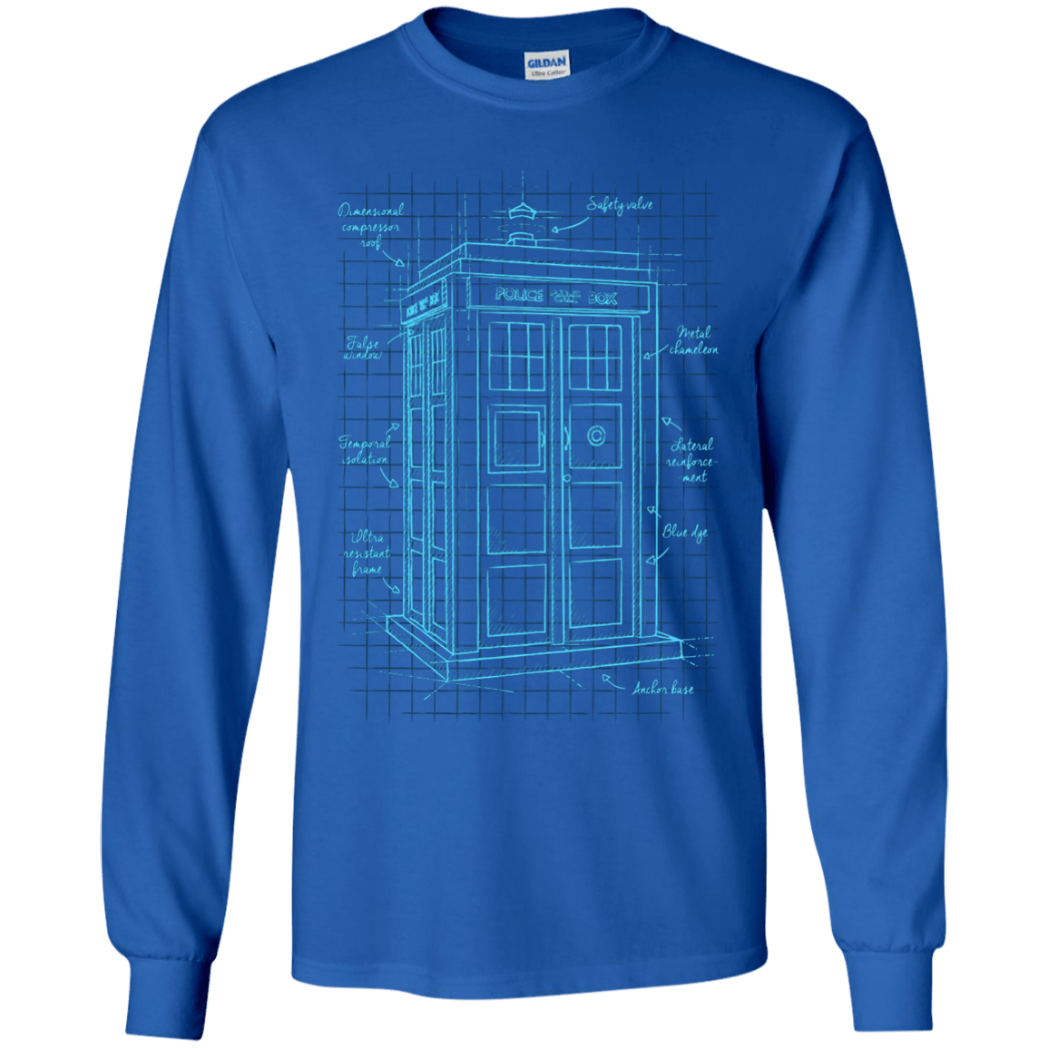 Tardis Plan Youth Long Sleeve T-Shirt