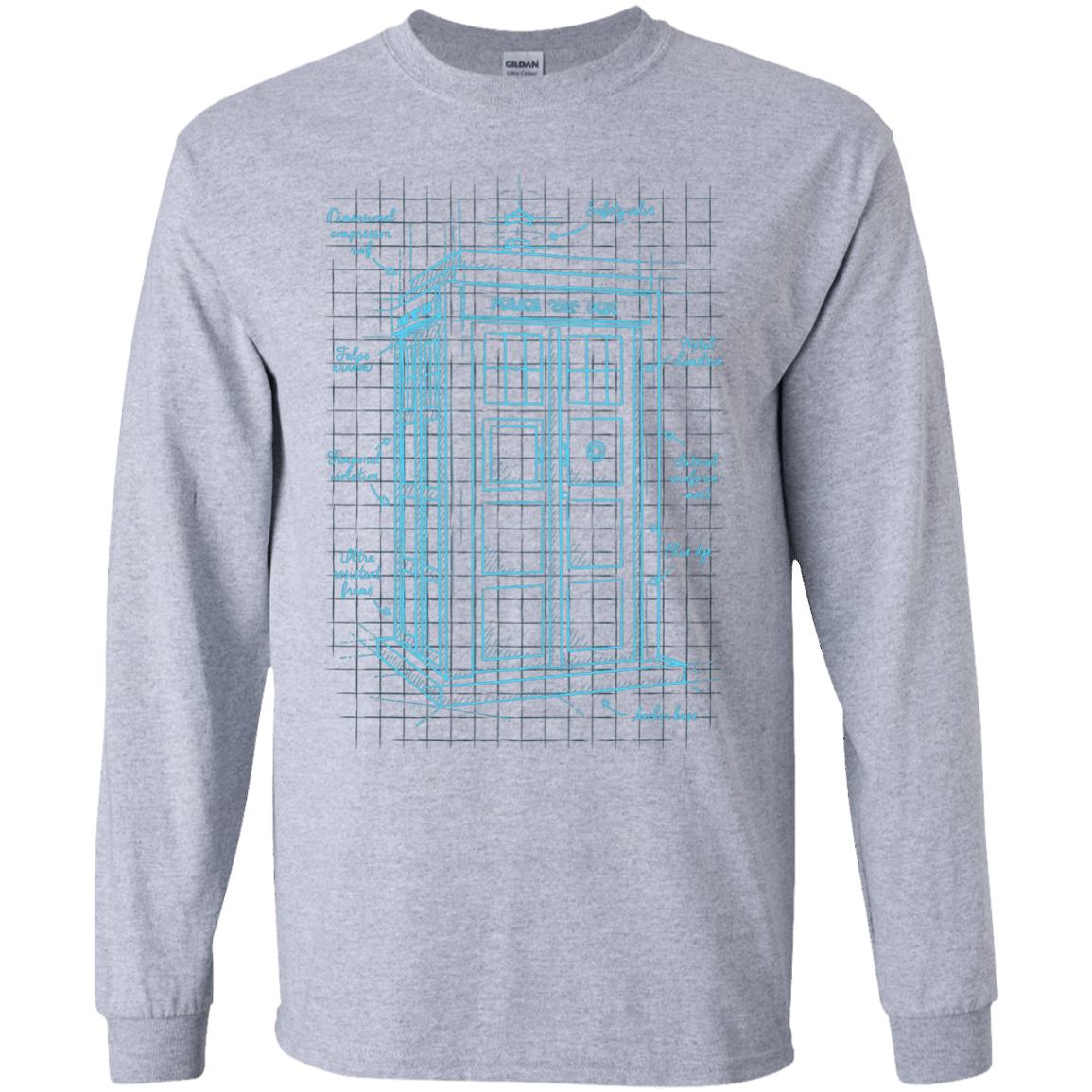 Tardis Plan Youth Long Sleeve T-Shirt