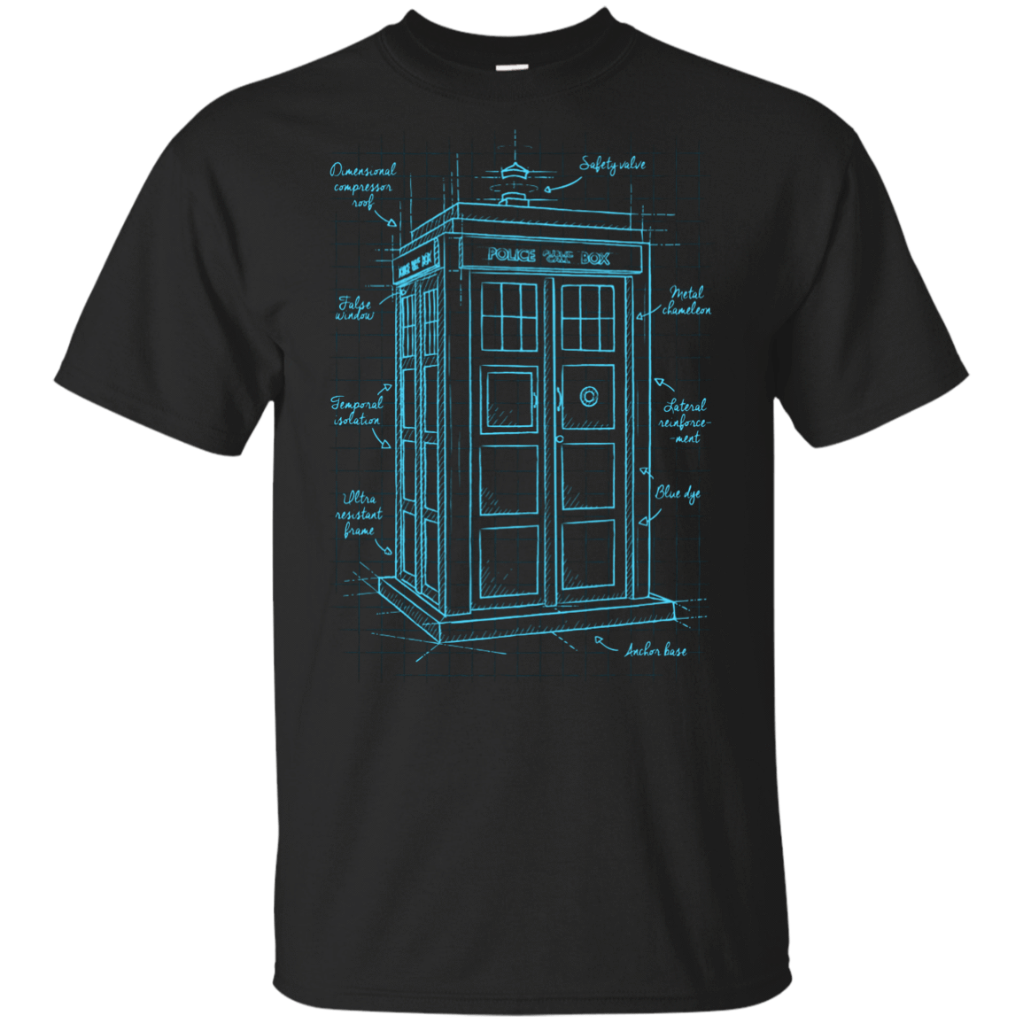 T-Shirts Black / YXS Tardis Plan Youth T-Shirt