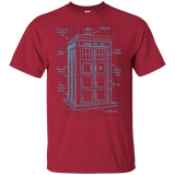 T-Shirts Cardinal / YXS Tardis Plan Youth T-Shirt