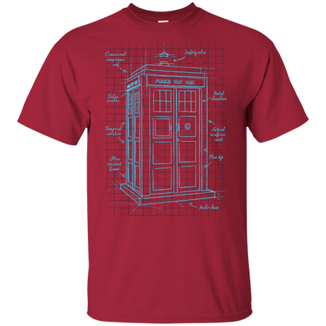 T-Shirts Cardinal / YXS Tardis Plan Youth T-Shirt