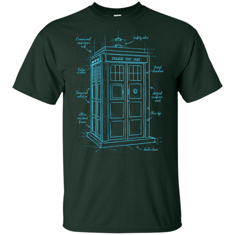 T-Shirts Forest / YXS Tardis Plan Youth T-Shirt