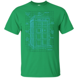 T-Shirts Irish Green / YXS Tardis Plan Youth T-Shirt