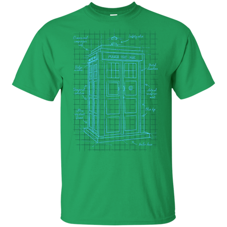 T-Shirts Irish Green / YXS Tardis Plan Youth T-Shirt