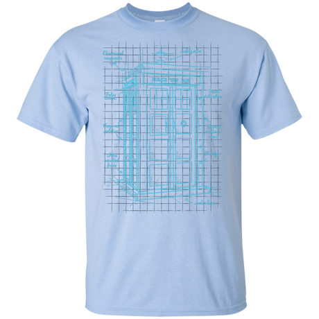 T-Shirts Light Blue / YXS Tardis Plan Youth T-Shirt