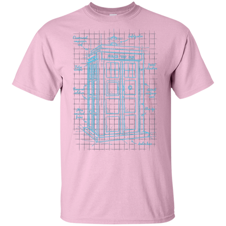 T-Shirts Light Pink / YXS Tardis Plan Youth T-Shirt