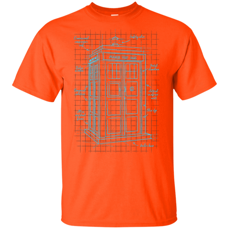 T-Shirts Orange / YXS Tardis Plan Youth T-Shirt