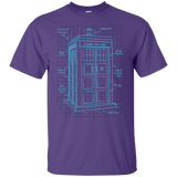 T-Shirts Purple / YXS Tardis Plan Youth T-Shirt