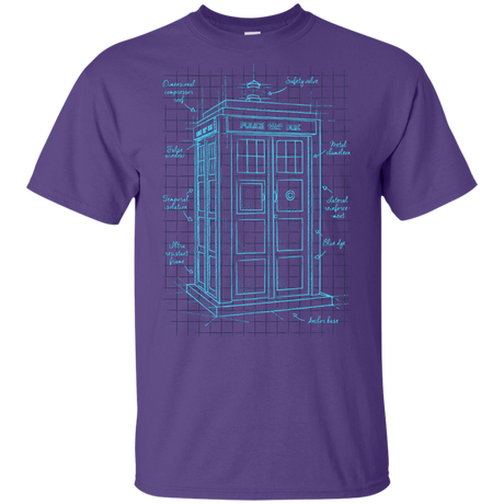 T-Shirts Purple / YXS Tardis Plan Youth T-Shirt