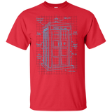 T-Shirts Red / YXS Tardis Plan Youth T-Shirt