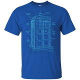 T-Shirts Royal / YXS Tardis Plan Youth T-Shirt