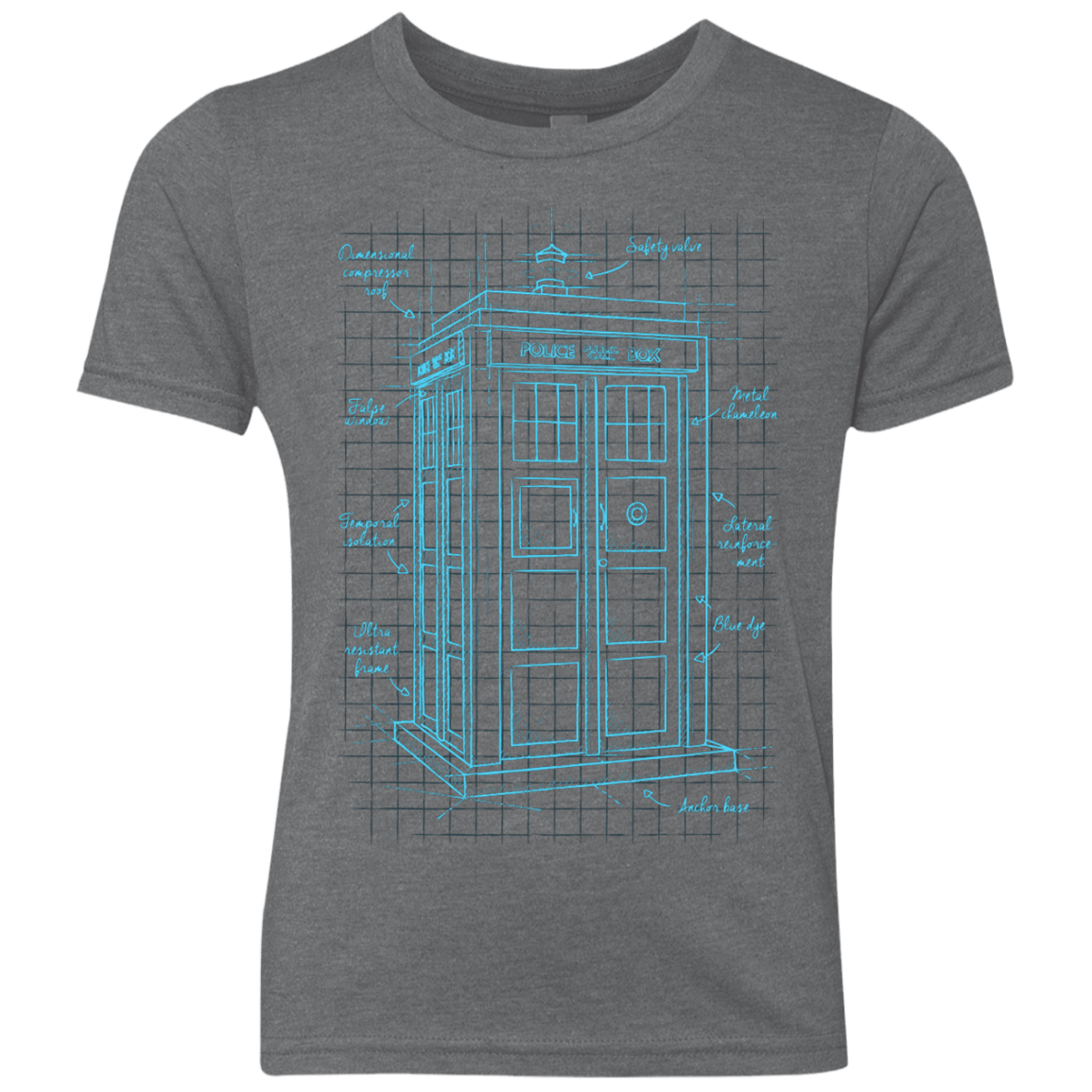Tardis Plan Youth Triblend T-Shirt