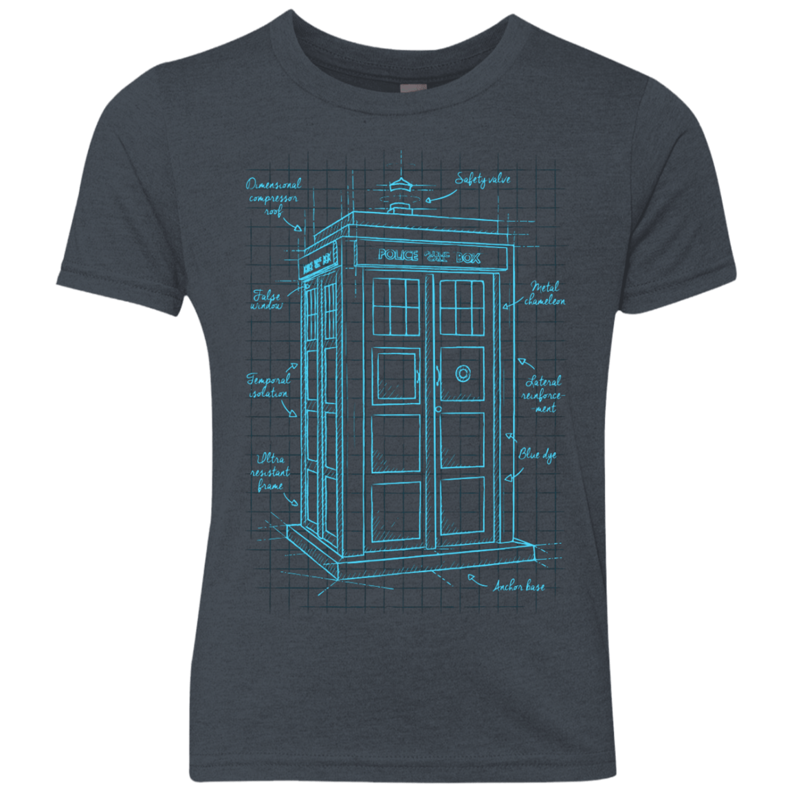 Tardis Plan Youth Triblend T-Shirt