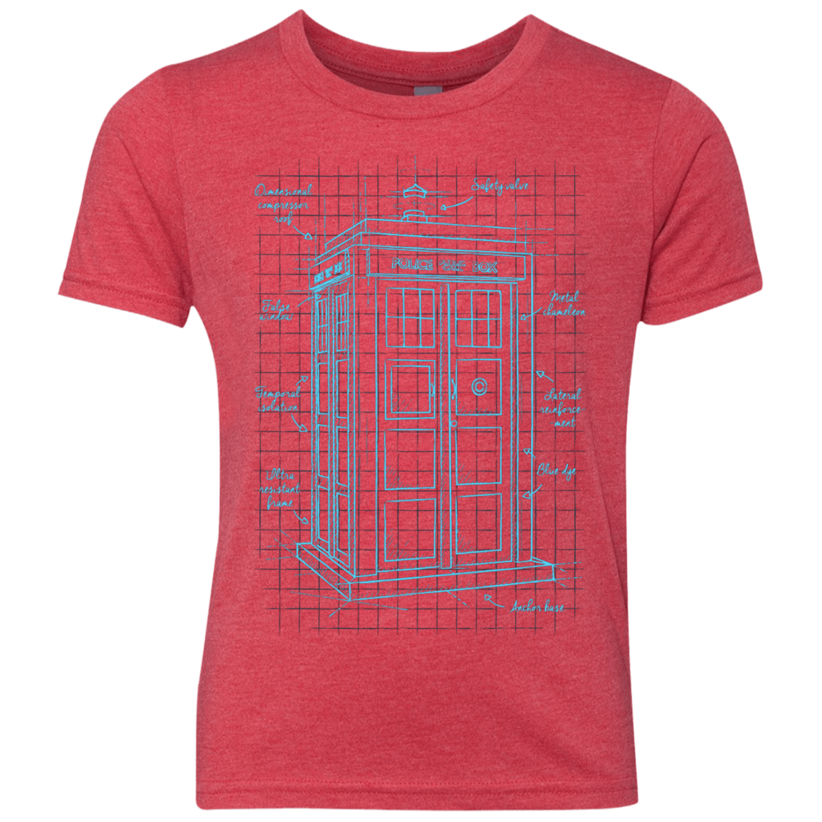 Tardis Plan Youth Triblend T-Shirt