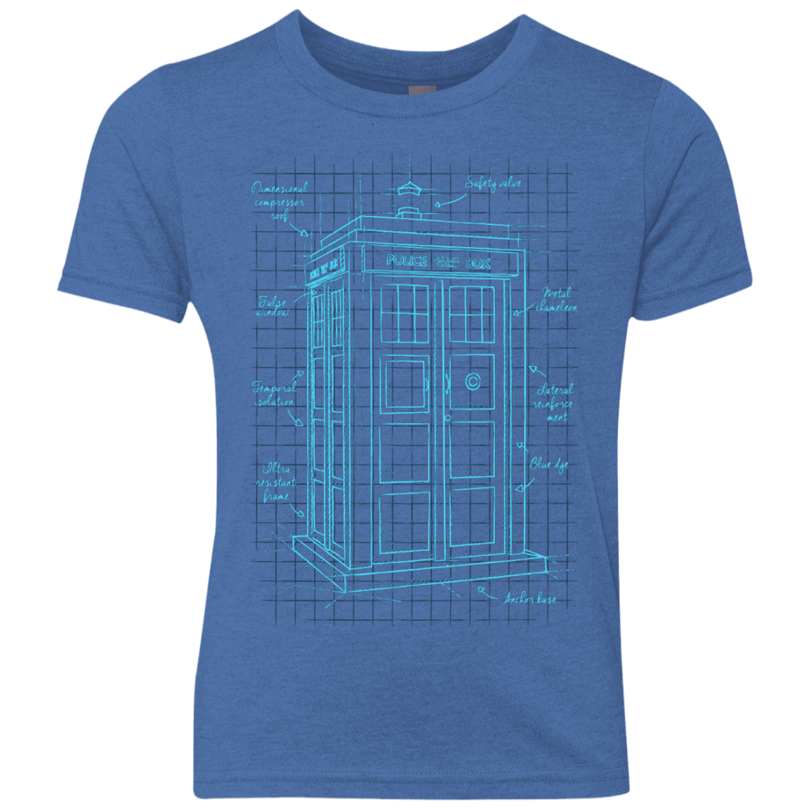 Tardis Plan Youth Triblend T-Shirt