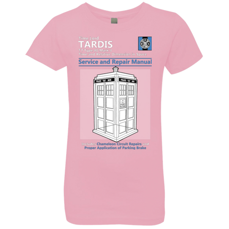 T-Shirts Light Pink / YXS TARDIS SERVICE AND REPAIR MANUAL Girls Premium T-Shirt