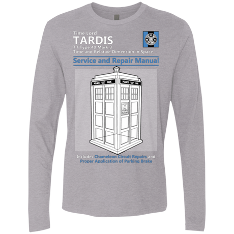T-Shirts Heather Grey / Small TARDIS SERVICE AND REPAIR MANUAL Men's Premium Long Sleeve