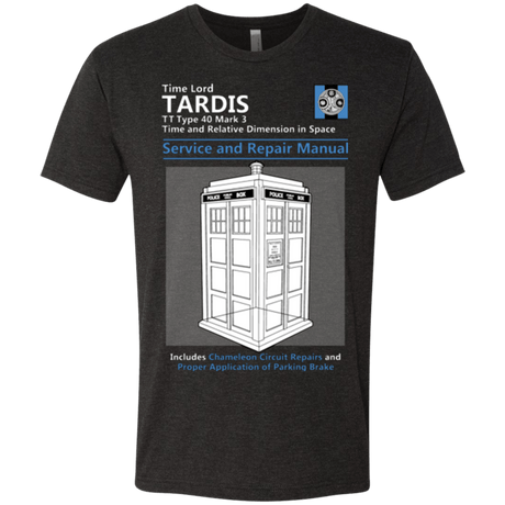 T-Shirts Vintage Black / Small TARDIS SERVICE AND REPAIR MANUAL Men's Triblend T-Shirt