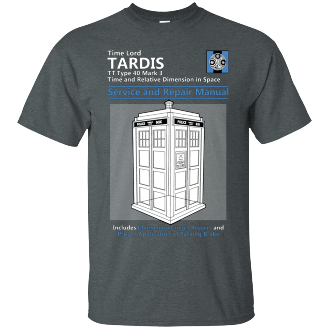 T-Shirts Dark Heather / Small TARDIS SERVICE AND REPAIR MANUAL T-Shirt