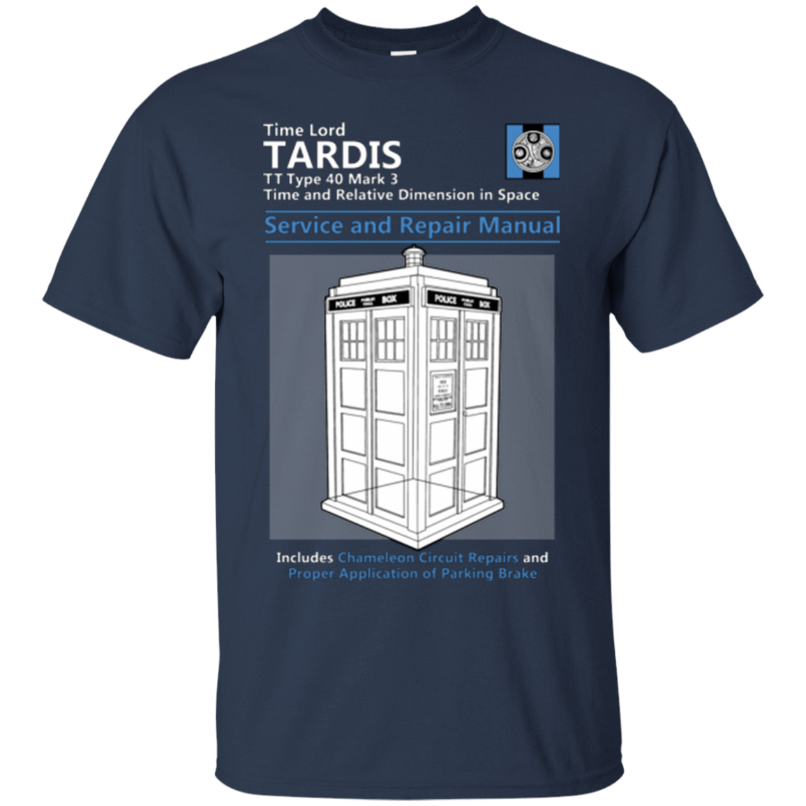 T-Shirts Navy / Small TARDIS SERVICE AND REPAIR MANUAL T-Shirt