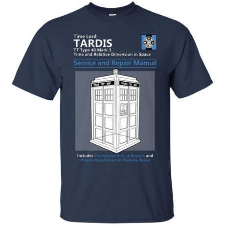 T-Shirts Navy / Small TARDIS SERVICE AND REPAIR MANUAL T-Shirt