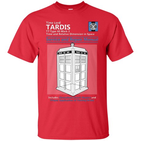 T-Shirts Red / Small TARDIS SERVICE AND REPAIR MANUAL T-Shirt