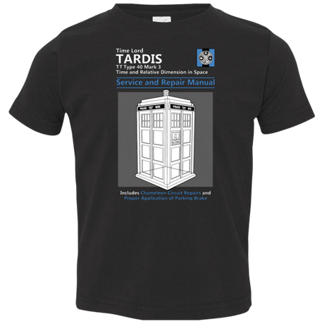 T-Shirts Black / 2T TARDIS SERVICE AND REPAIR MANUAL Toddler Premium T-Shirt