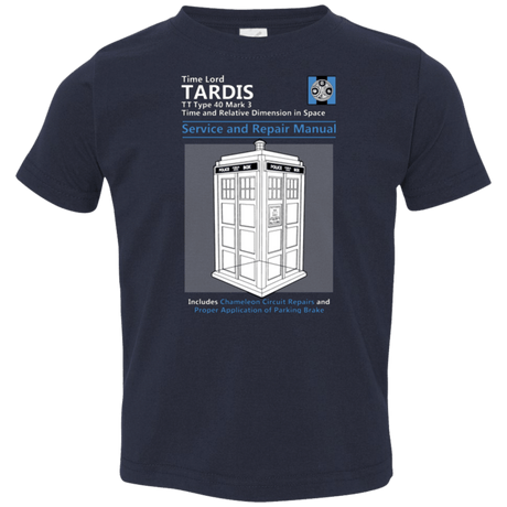 T-Shirts Navy / 2T TARDIS SERVICE AND REPAIR MANUAL Toddler Premium T-Shirt