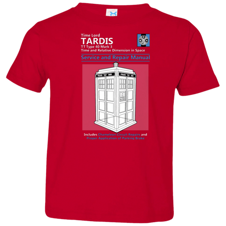 T-Shirts Red / 2T TARDIS SERVICE AND REPAIR MANUAL Toddler Premium T-Shirt