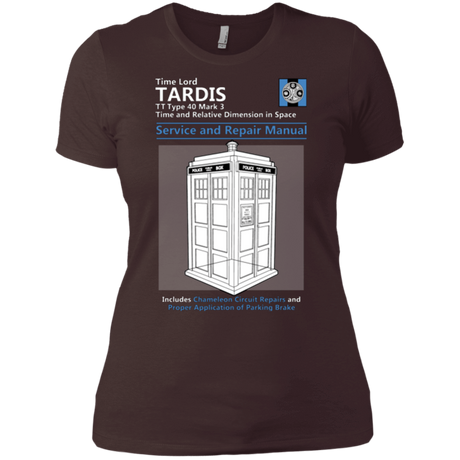 T-Shirts Dark Chocolate / X-Small TARDIS SERVICE AND REPAIR MANUAL Women's Premium T-Shirt