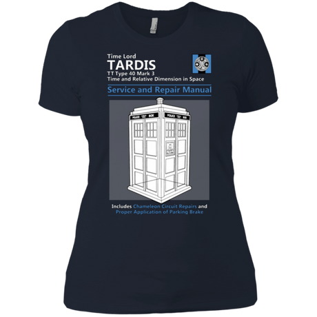 T-Shirts Midnight Navy / X-Small TARDIS SERVICE AND REPAIR MANUAL Women's Premium T-Shirt