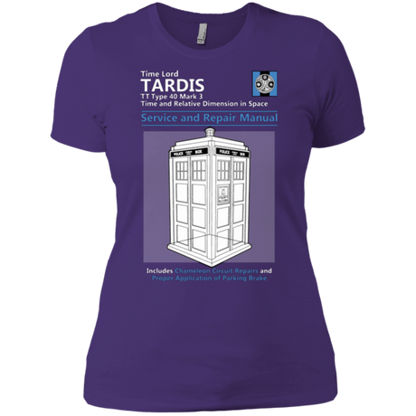 T-Shirts Purple / X-Small TARDIS SERVICE AND REPAIR MANUAL Women's Premium T-Shirt
