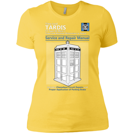 T-Shirts Vibrant Yellow / X-Small TARDIS SERVICE AND REPAIR MANUAL Women's Premium T-Shirt