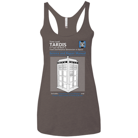 T-Shirts Macchiato / X-Small TARDIS SERVICE AND REPAIR MANUAL Women's Triblend Racerback Tank