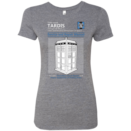 T-Shirts Premium Heather / Small TARDIS SERVICE AND REPAIR MANUAL Women's Triblend T-Shirt