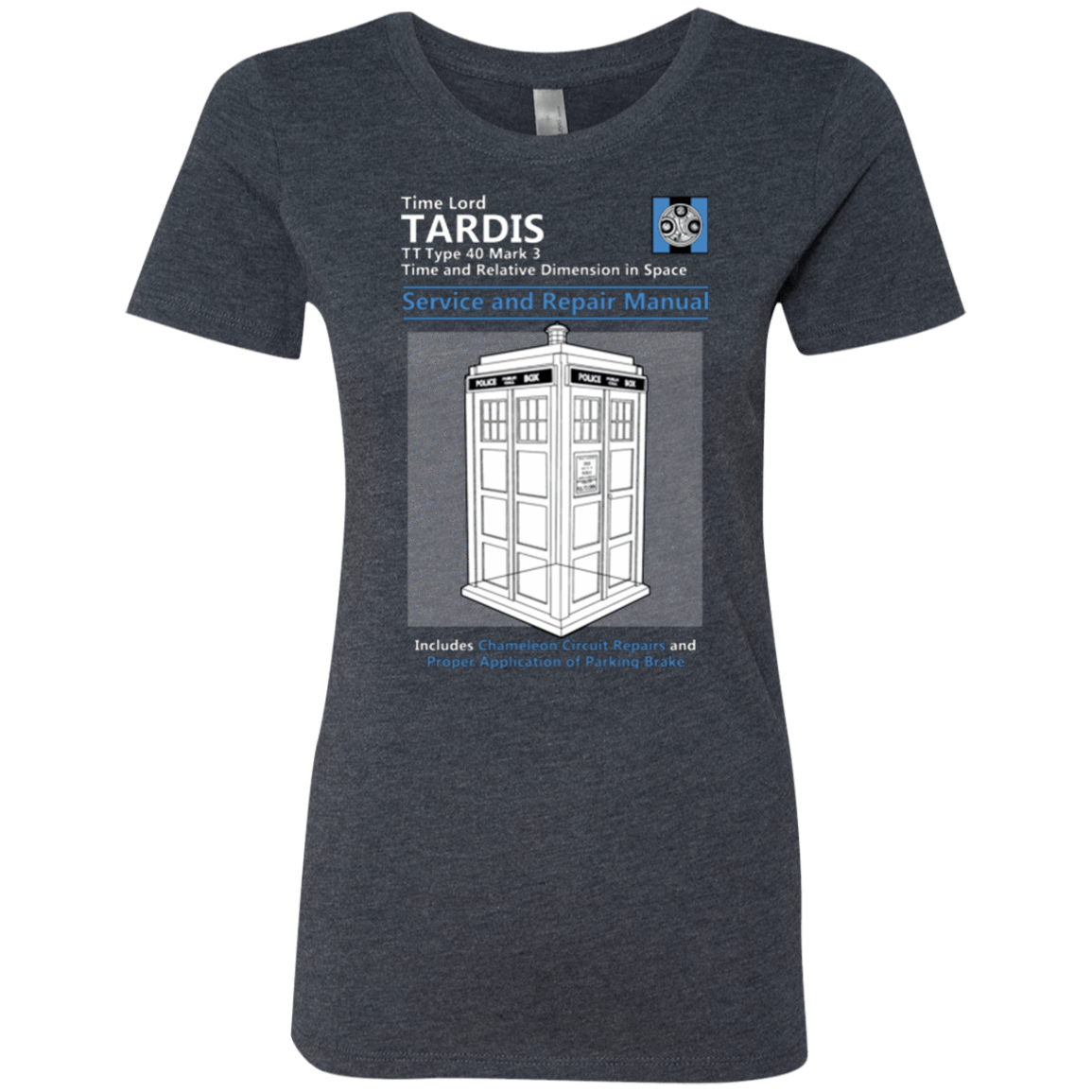 T-Shirts Vintage Navy / Small TARDIS SERVICE AND REPAIR MANUAL Women's Triblend T-Shirt