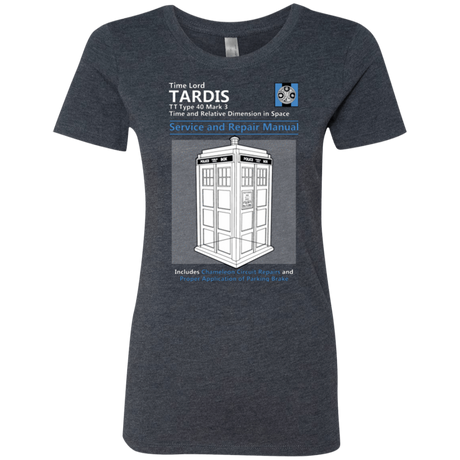 T-Shirts Vintage Navy / Small TARDIS SERVICE AND REPAIR MANUAL Women's Triblend T-Shirt